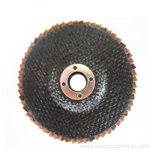 Aluminum oxide flap disc with fiberglass backing